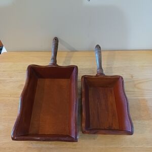 VTG Japanesse Wood Trays /Baskets w/Handle By Apco.